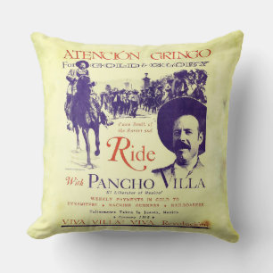 Pancho Villa 🔥 Mexican Hero General Throw Pillow