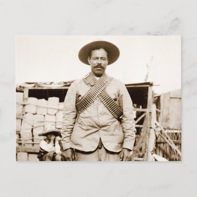 Pancho Villa with bandoliers Postcard (Front)