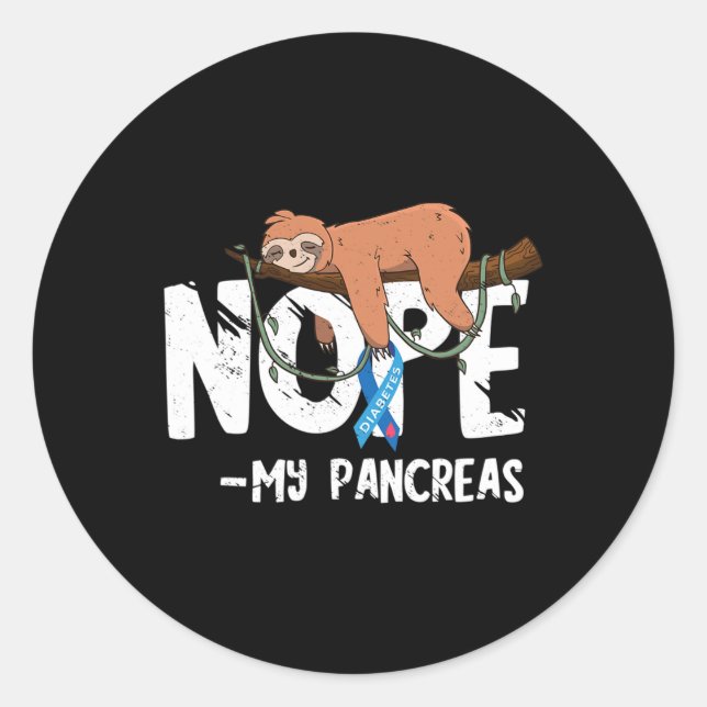 Pancreas Diabetes Awareness Blood Sugar Diabetic S Classic Round Sticker (Front)