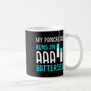 Pancreas Runs Diabetics Fun T1d Type 1 Diabetes Aw Coffee Mug
