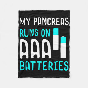 Pancreas Runs Diabetics Fun T1d Type 1 Diabetes Aw Fleece Blanket
