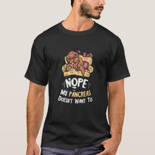 Pancreas  Sloth Nope Type One Diabetes Gothic Suga T-Shirt