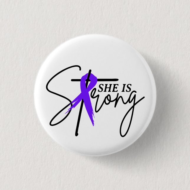 Pancreatic Cancer 1 Inch Round Button (Front)