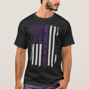 Pancreatic Cancer Awareness American Flag T-Shirt
