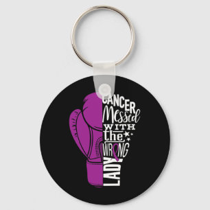 Pancreatic Cancer Awareness Boxing Glove Tee Keychain