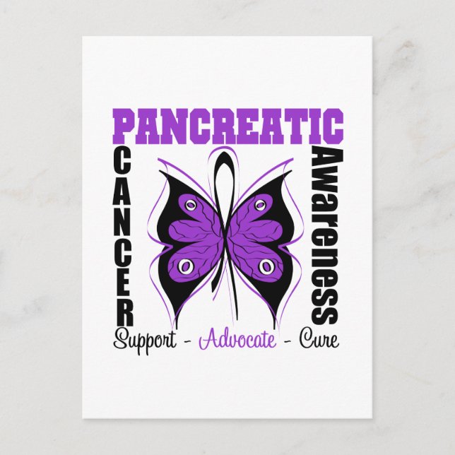 Pancreatic Cancer Awareness Butterfly Postcard (Front)