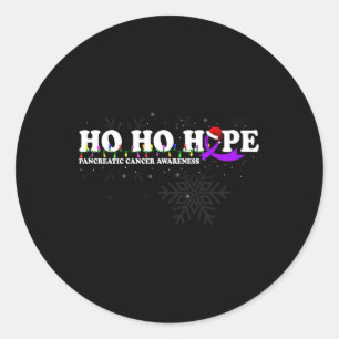 PANCREATIC CANCER AWARENESS Flower We Don't Know H Classic Round Sticker