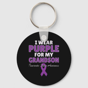 Pancreatic Cancer Awareness I Wear Purple For My G Keychain