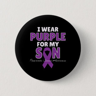 Pancreatic Cancer Awareness I Wear Purple For My S 2 Inch Round Button