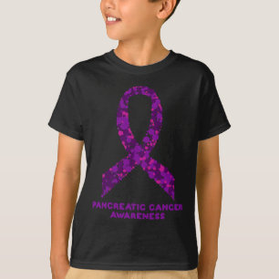 Pancreatic Cancer Awareness I Wear Purple Ribbon T-Shirt