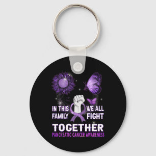 Pancreatic Cancer Awareness In This Family We Figh Keychain
