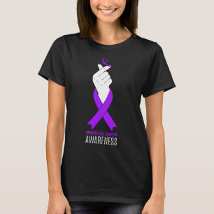 Pancreatic Cancer Awareness Kpop Finger Heart T-Shirt
