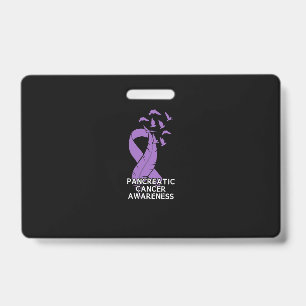 Pancreatic Cancer Awareness Purple Birds Badge
