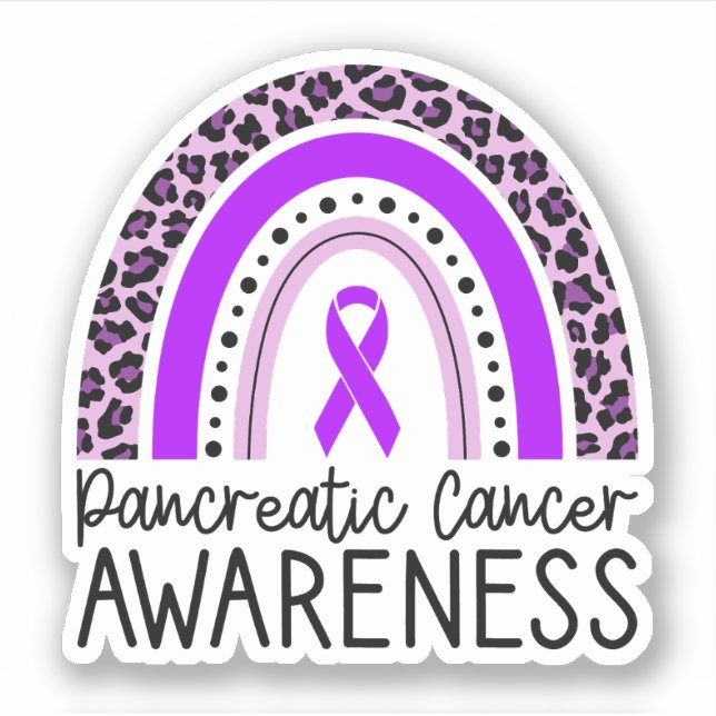 Pancreatic Cancer Awareness Purple Ribbon (Front)