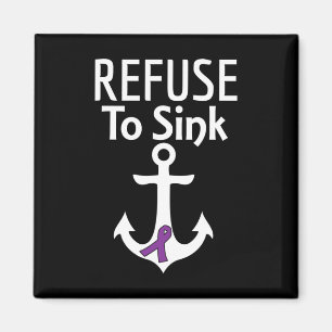Pancreatic Cancer Awareness Refuse To Sink Fighter Magnet