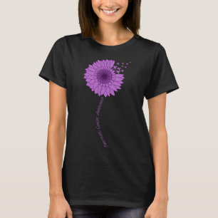 Pancreatic Cancer Awareness Sunflower Purple T-Shirt