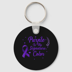 Pancreatic Cancer Awareness Support Fight Month No Keychain
