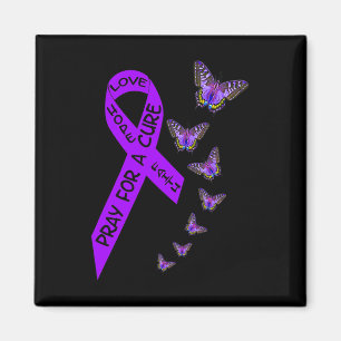 Pancreatic Cancer Awareness Women butterfly Religi Magnet