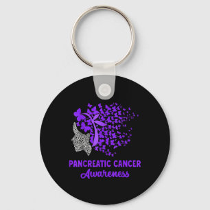Pancreatic Cancer Awareness Women Girls Keychain
