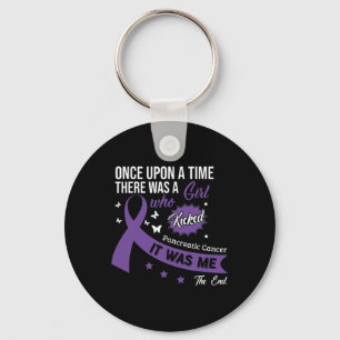 Pancreatic Cancer Fight Cancer Ribbon 12 Keychain