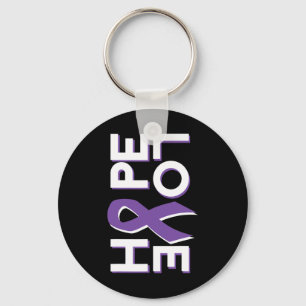 Pancreatic Cancer Fight Cancer Ribbon 14 Keychain