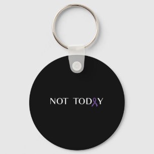 Pancreatic Cancer Fight Cancer Ribbon 16  Keychain