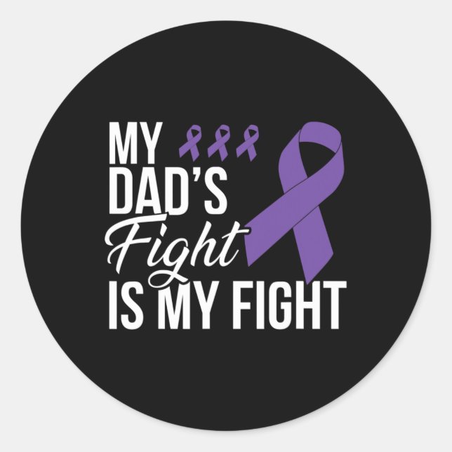 Pancreatic Cancer Fight Cancer Ribbon 18 Classic Round Sticker (Front)