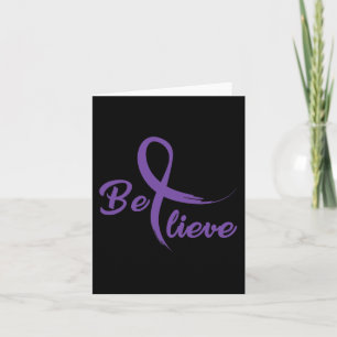 Pancreatic Cancer Fight Cancer Ribbon 3 Card