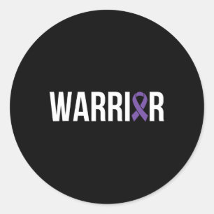 Pancreatic Cancer Fight Cancer Ribbon 4 Classic Round Sticker