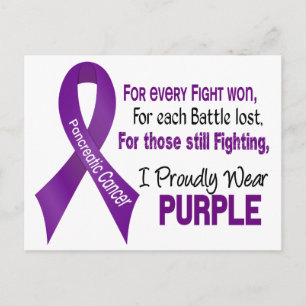 Pancreatic Cancer I Proudly Wear Purple Postcard