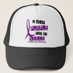 Pancreatic Cancer I WEAR PURPLE 37 Niece Trucker Hat