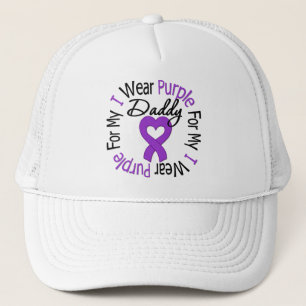 Pancreatic Cancer I Wear Purple For My Daddy Trucker Hat