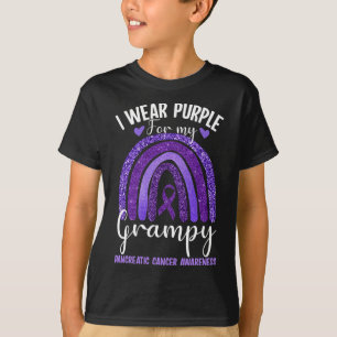 Pancreatic Cancer I Wear Purple For My Grampy Rain T-Shirt