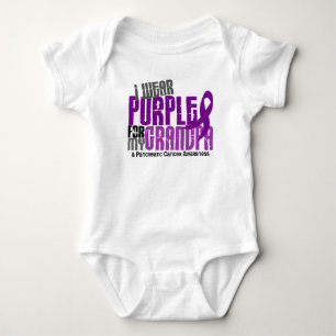 Pancreatic Cancer I Wear Purple For My Grandpa 6.2 Baby Bodysuit