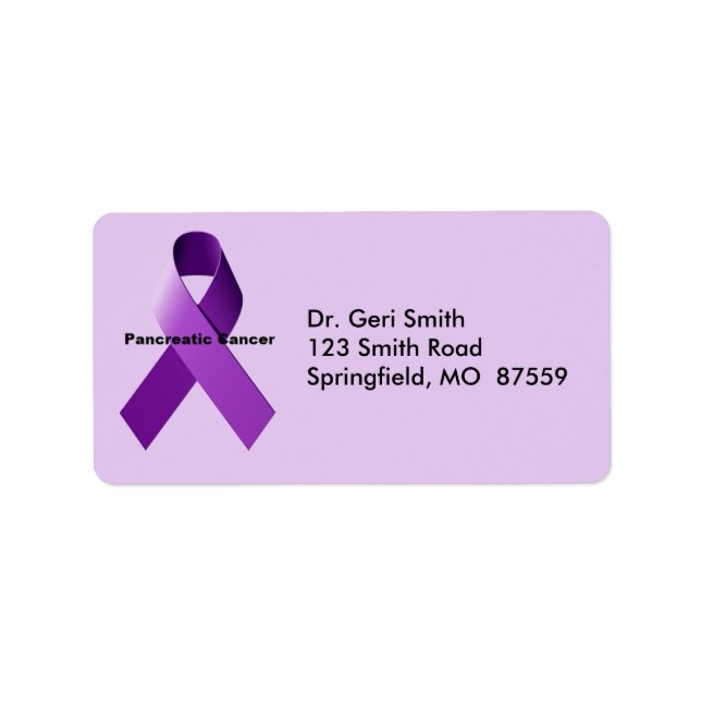Pancreatic Cancer Label (Front)