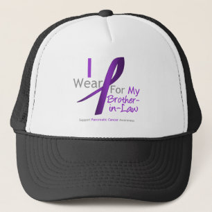 Pancreatic Cancer  Purple Ribbon Brother-in-Law Trucker Hat