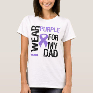 Pancreatic Cancer Purple Ribbon (Dad) T-Shirt