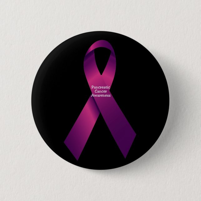 Pancreatic Cancer Ribbon Button (Front)