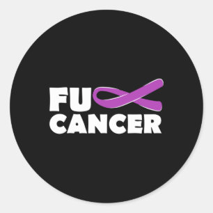 Pancreatic Cancer Ribbon Classic Round Sticker