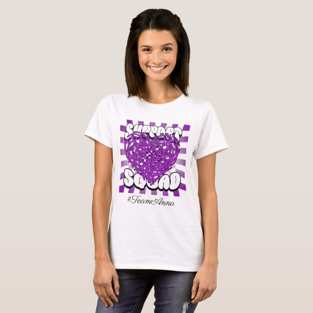 Pancreatic Cancer Support Squad Custom Name Shirt (Front Full)