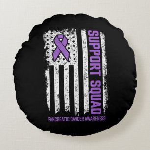Pancreatic Cancer Support Squad Pancreatic Cancer Round Pillow