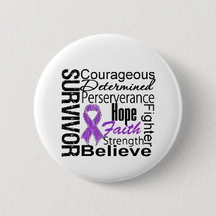 Pancreatic Cancer Survivor Collage 2 Inch Round Button