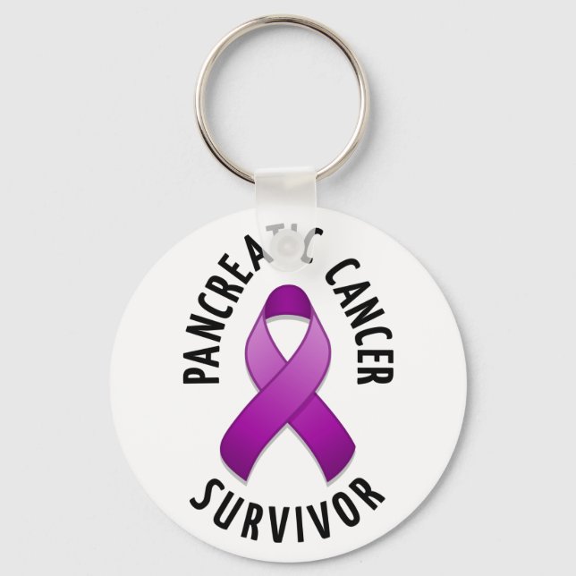 Pancreatic Cancer Survivor Keychain (Front)