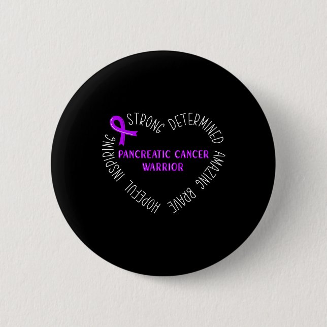 Pancreatic Cancer Warrior  2 Inch Round Button (Front)
