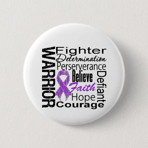 Pancreatic Cancer Warrior Collage 2 Inch Round Button
