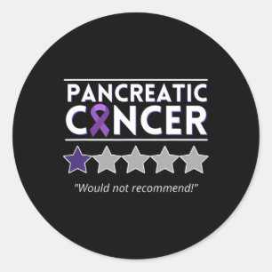 Pancreatic Cancer Would Not Recommend - Awareness Classic Round Sticker