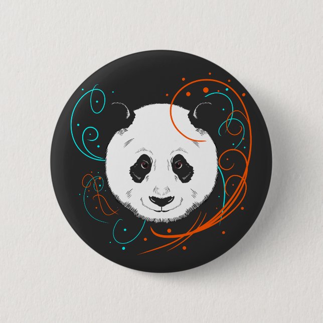 Panda 2 Inch Round Button (Front)