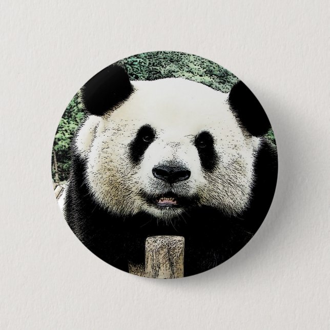 Panda 2 Inch Round Button (Front)