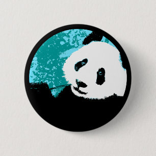panda. 2 inch round button