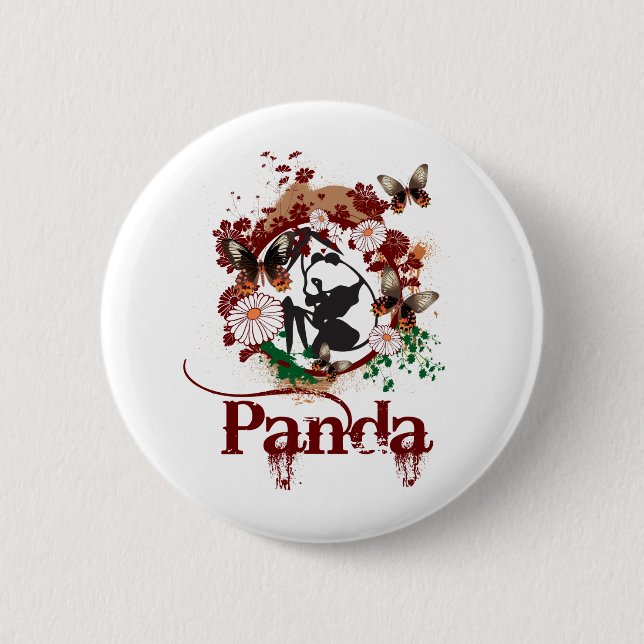 Panda 2 Inch Round Button (Front)